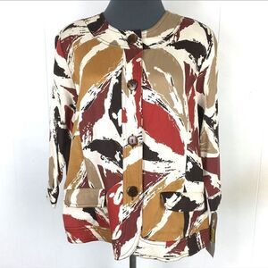 TANJAY Jacket color block vintage Tanjay Casual Blazer Floral Stretch